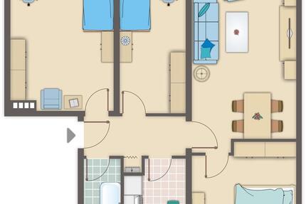 Wohnung Jessen (Elster) - 4 Zimmer, 74 m&sup2;, 409&euro; | Angebot:17307947