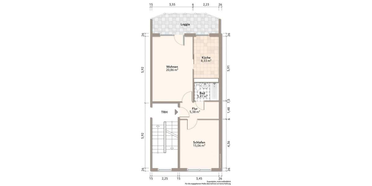 Etagenwohnung Bautzen - 2 Zimmer, 54 m&sup2;, 329&euro; | Angebot:25881090