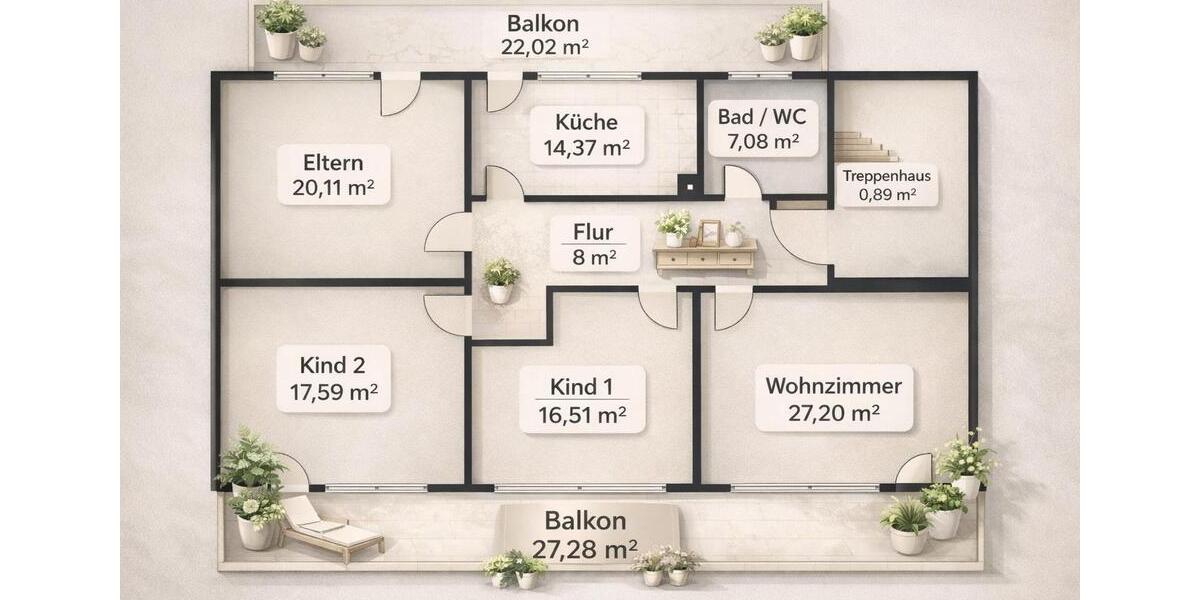 Etagenwohnung Groß-Umstadt Umstadt - 4 Zimmer, 136 m&sup2;, 1.600&euro; | Angebot:24860503