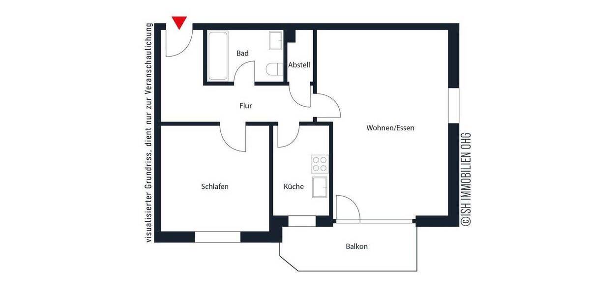 Etagenwohnung Buxtehude - 2 Zimmer, 62 m&sup2;, 720&euro; | Angebot:26157239