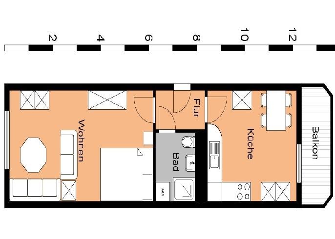 Meine kleine Wohlfühloase! 41-qm-Wohnung im Erdgeschoss